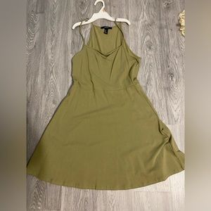 Olive Green Mini Dress